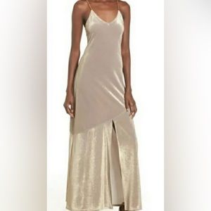 Leith Metallic Velvet Dress